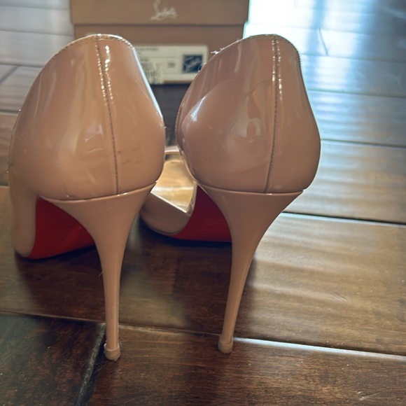 Christian Loubotin Demi You peep toe red bottom heels size 39, Authentic! - Picture 11 of 15